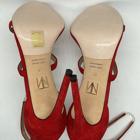 Tamara Mellon Sexy Red Suede Stiletto Heels Sandals Shoes **Size 41/US 11**🔥🔥 - Picture 7 of 9